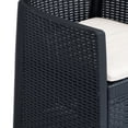 thumbnail image 5 of vidaXL Garden Chairs 2 pcs with Cushion Anthracite Plastic Rattan Look, 5 of 5