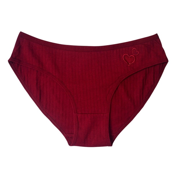 Puntoco Ropa interior breve para mujer, calzoncillos de ocio transpirables de tiro medio de color liso a la moda para mujer