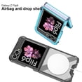 thumbnail image 5 of Allytechgroup Clear Case for Samsung Galaxy Z Flip 4, Support Wireless Charging Anti-Yellowing Slim Lightweight Shockproof Magnetic Protective Back Cover for Samsung Galaxy Z Flip 4, Blue, 5 of 6