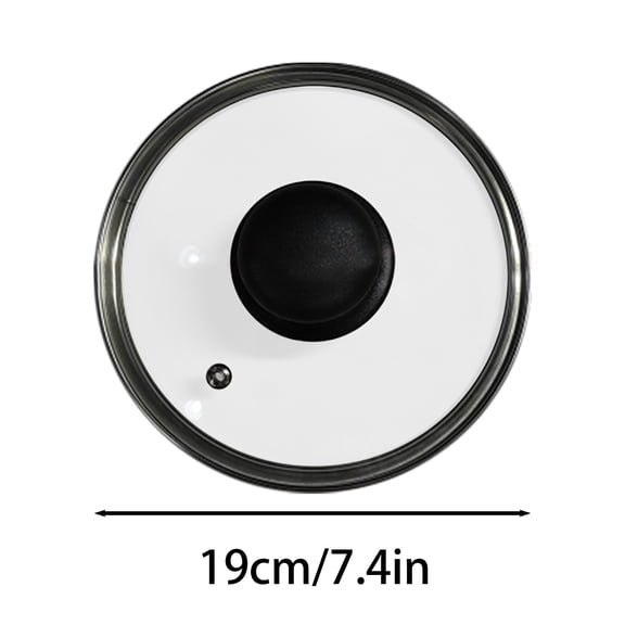 Yooshoverk Universal Glass Lid Tempered Cover Sturdy Handle Glass Cookware Solve Pot Lid Replacement Clear View Thickened
