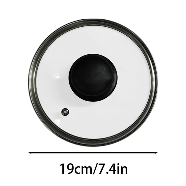 fheaev Universal Glass Lid With Sturdy Handle For Frying Pan Tempered Glass Lid Transparent And Thickened