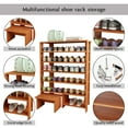 thumbnail image 3 of TY Arts & Culture Farmhouse 6 Tier Wood Shoe Rack Holds up to 25 Pairs for Entryway,Natural, 3 of 8