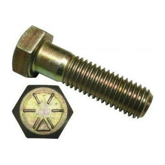 Midwest Fastener 19522423 Bolt - Hex Head 5/8"-11 (UNC) x 3-1/2" - Zinc (Yellow) Grade 8 Steel 10pk