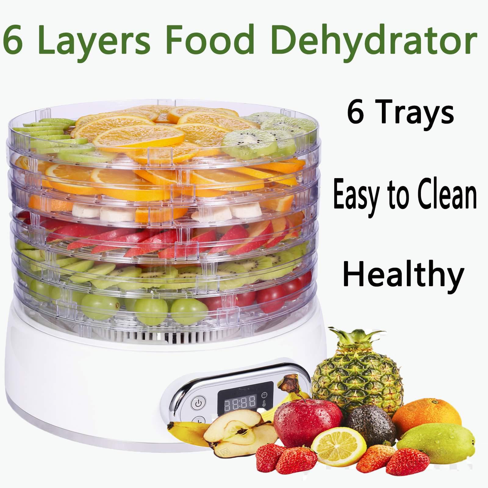Non Stick 12.5"x12.5" 6 Round Food Dehydrator Sheets for Nesco 
