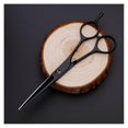 thumbnail image 3 of Tijeras profesionales para cortar el cabello de 15 cm (6 pulgadas) de acero inoxidable negro con tijeras texturizadoras para salón y uso doméstico., 3 of 5