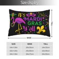 thumbnail image 4 of Kll Mardi Gras With Flamingo Pillow Covers Envelope Closure,Super Soft And Cozy Fuzzy Fleece Pillow Case Cover 16"X24", 4 of 8