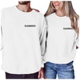 thumbnail image 1 of SOMOWI Chandails de la Saint-Valentin pour Femmes Imprimé Mode Ample Col Rond Chandail à Capuchon Blanc Athlétique Automne Hauts TG, 1 of 4
