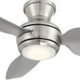 thumbnail image 3 of Casa Vieja 36" Whirl Modern Indoor Outdoor Ceiling Fan 3 Blade LED Light Remote Control Brushed Nickel Finish Bedroom Patio Hugger, 3 of 7