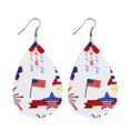 thumbnail image 4 of Pendientes de cuero PU con diseño del Día de la Independencia, gotas de agua, estrellas y rayas, estrellas para mujer, 4 of 6
