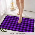 thumbnail image 3 of Black Purple Plaid Door Mat&nbsp;Indoor Outdoor Entrance, Non Slip Rug for Kitchen Bathroom Entryway Rug, Farmhouse Simple Buffalo Checked Washable Doormat Floor Mat for Office Home Decor 24x36 Inch, 3 of 8