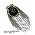 thumbnail image 2 of Stage Costume Skull Epaulet for Rhinestone Shoulder Jewelry Vintage Tassel Link Chain Epaulet Shoulder Boards Badge Broo, 2 of 4