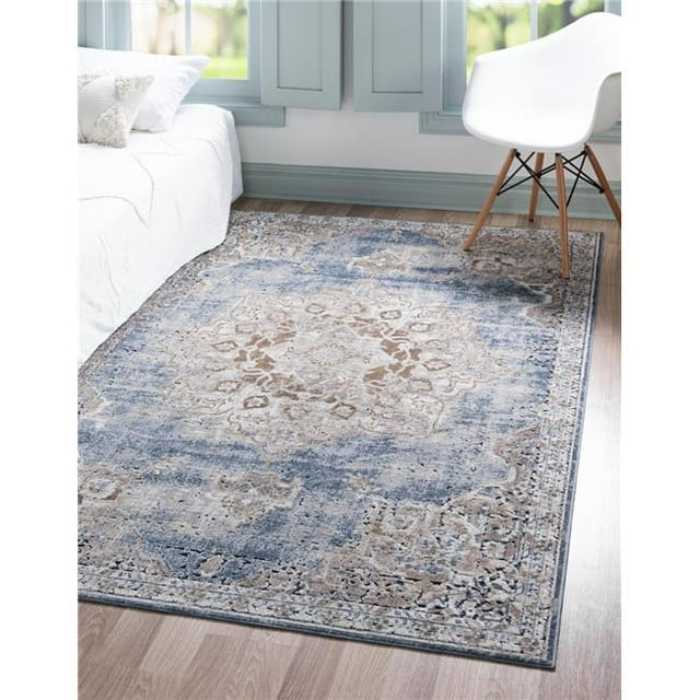 Unique Loom 3146818 4 x 6 ft. Chateau Roosevelt Rectangular Rug, Beige