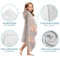 thumbnail image 7 of Princess Flower Dress Pattern Hooded Bath Towel，60"x35" for Ages 3 To 12 Kids, Quick Dry Lightweight Soft Microfiber Hood Beach Towel Cover Up for Kids, 7 of 7