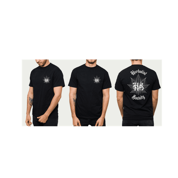 HS White logo/ 100% Cotton/ Color: Black