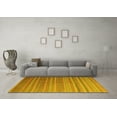 thumbnail image 3 of Ahgly Company Machine Washable Indoor Rectangle Abstract Yellow Contemporary Area Rugs, 2' x 3', 3 of 4