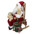 thumbnail image 2 of Northlight 14.75" Santa Claus in a Rocking Chair with Teddy Bears Figurine, 2 of 6
