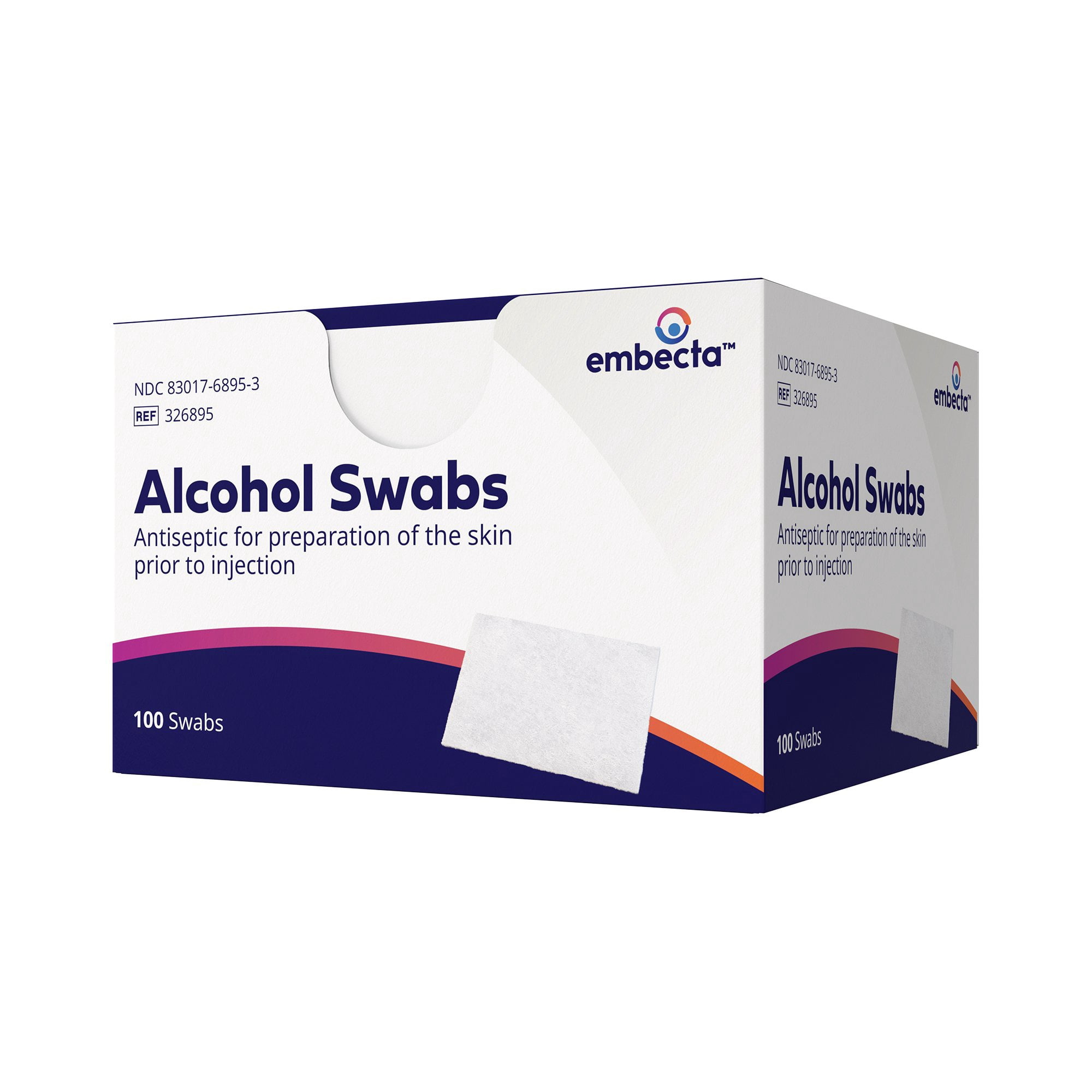 BD Alcohol Prep Pad NonSterile 1 X 0.75" Nonwoven Gauze 326895 12 Count(s) 100 /Count