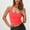 Watermelon Red, variant on MSJUHEG Square Neck Tank Top Workout Tank Tops Woman Womens Sleeveless Tank Tops Camisole Tops for Women Strapless Shirt Built in Bra Tank Striped Tank Top Women Strapless Top Black L