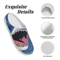 thumbnail image 5 of Disketp Great White Shark Women's Men's Slippers Plush Slip-On House Slipper for Winter Indoor Soft Cushion Non-slip Fluffy Slides Slippers-46/47, 5 of 7