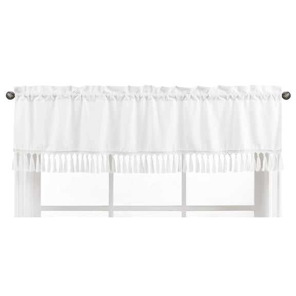 Boho Bohemian White 54" Window Valance by Sweet Jojo Designs