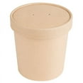 thumbnail image 4 of 32oz Round Kraft Paper Food Container with vented Lids Soup Cup with Lids 500 Pack, 4 of 4