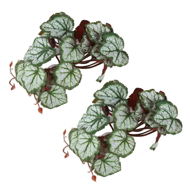 Artificial Reptile Plant, Artificial Plastic Plant Easy To Install For Fish Tanks For Reptile Pet Nests Heuchera Leaves