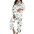 thumbnail image 3 of Halloween Pajamas Women Theme Full Printed Long Sleeve Pocket Button Down Lapel Shirts Loose Casual Pants 2 Pc Soft Fall Winter Sleepwear Comfy Silk Loungewear Sets Woman Light Gray L, 3 of 6