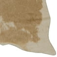 thumbnail image 3 of Faux Cowhide Mini Caramel Cream Mix Accent Rug, 3 of 6