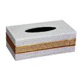 thumbnail image 4 of Caja de pañuelos de material cuero PU con , caja de papel de bombeo, dispensador de servilletas, cubierta de caja de pañuelos Rectangular para Hotel, bañ Blanco Grande Macarena Caso de tejido, 4 of 8