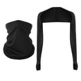 thumbnail image 2 of XUNKUSGA Women Cooling Shawl Arm Sleeve and Neck Gaiter Two Piece Sets for Women Breathable Anti-UV Sun Protection Cooler Shrug with Finger Hole,Black,Free Size, 2 of 9