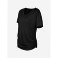 thumbnail image 2 of Women's V Neck Oversized T-Shirts Summer Short Sleeve Shirts Loose Casual Tops Tee, 2 of 6
