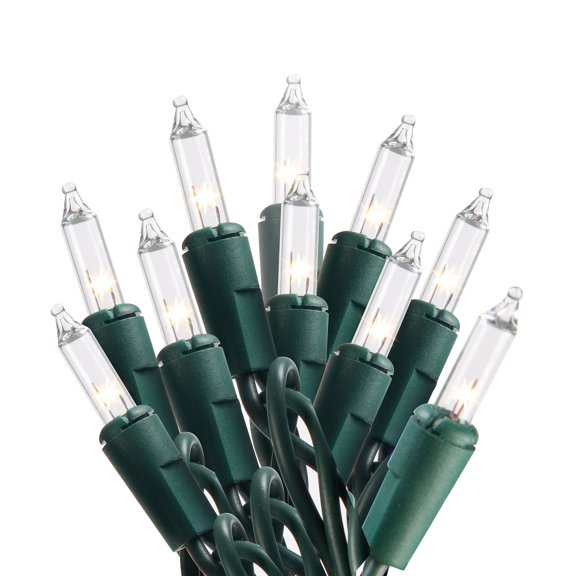 Joiedomi 100-Count Clear White Christmas Light Set,Green Wire Lights for Christmas Decorations,Holiday,Party,Home,Indoor or Outdoor Decorations