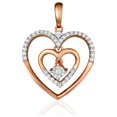 thumbnail image 2 of 10k Or Jaune 0,20 ct TDW Blanc Diamant Torsadé Collier de Mode, 2 of 3