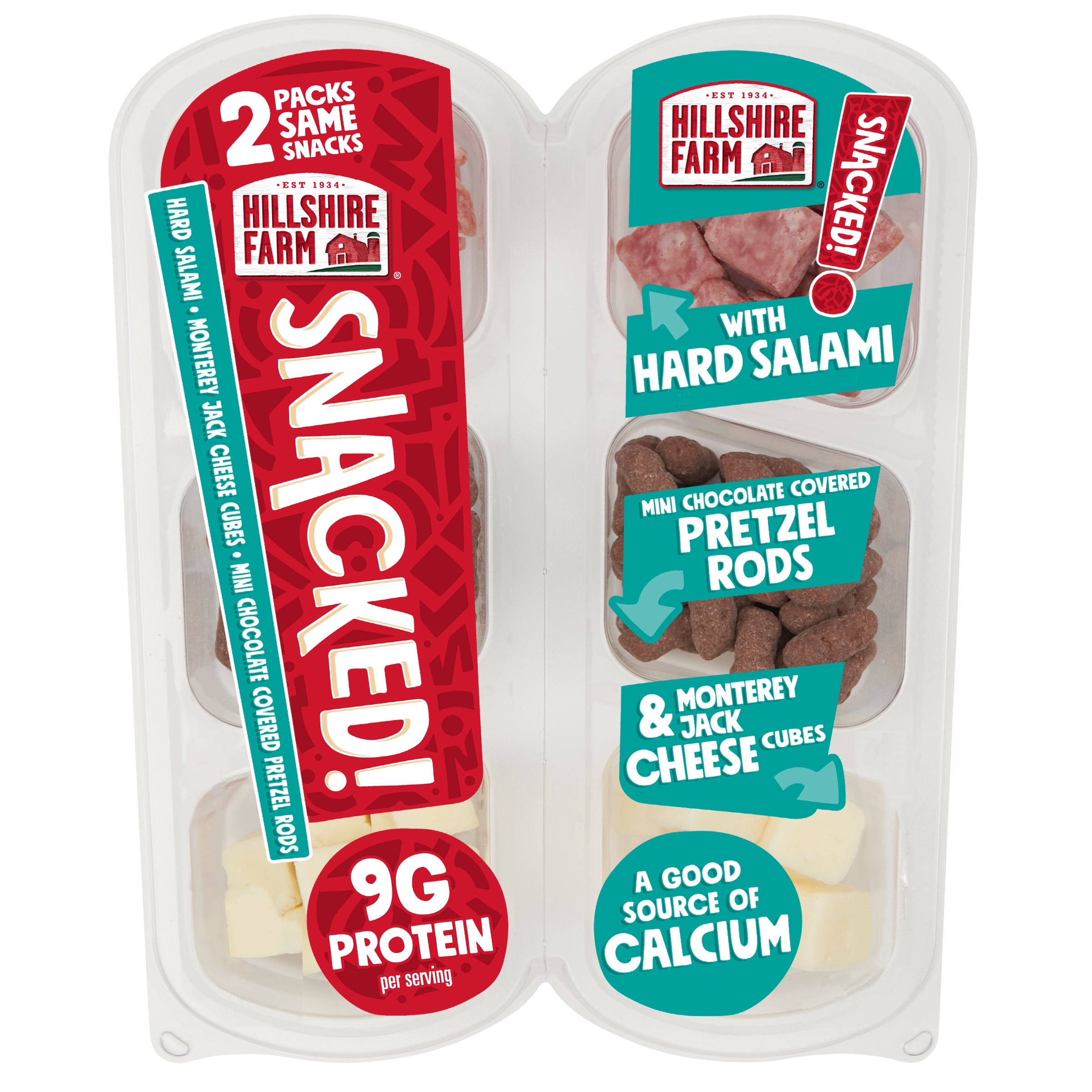 Hillshire Farm SNACKED Salami, Chocolate Pretzels and Monterey Jack Cheese Snack Pack, 3.60 oz