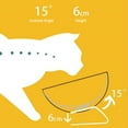 thumbnail image 2 of Bol pour Nourriture de Chat Inclinable à 15°, Bol de Base pour Alimentation des Animaux, Bol double Sans Pression Surélevé avec Support, 2 of 8