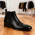 thumbnail image 5 of Men's Chelsea Boots Classic Business Leather Shoes Casual Dress Ankle Boot, 5 of 7