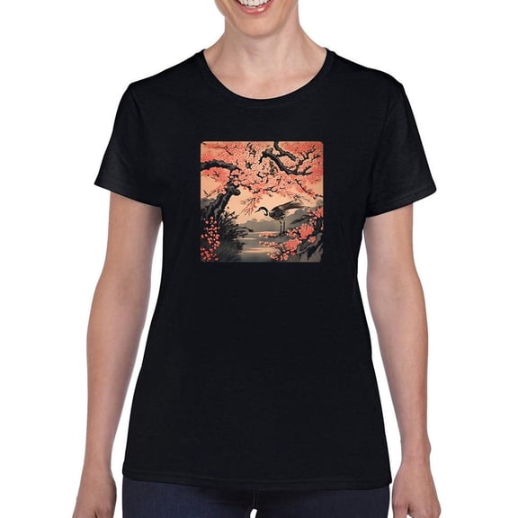 Trees In Spring T-Shirt Womens -Smartprints Designs, Female Regular Fit