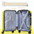 thumbnail image 3 of Ensemble de Bagages 3 Pcs, Valises Rigides Légères en PC ABS avec Serrure TSA, Bagage de Cabine à Roulettes, Jaune, 3 of 8
