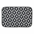 thumbnail image 1 of Design Imports Black and Off White Lattice Paw Pet Mat, 1 of 4