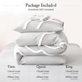 thumbnail image 5 of Duvet Cover Queen Size, Boho Tufted  3 Pieces Microfiber Duvet Covers Set with Zipper Closure, Soft Breathable Floral Bedding Set for All Seasons(Grey, Queen, 90"x90"), 5 of 7
