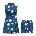 thumbnail image 3 of Yuyamidu Golf Balls Womens Tennis Golf Dresses Moisture Wicking Workout Dress Size S Sleeveless Polyester Workout Active Athletic Dresses with Shorts and Pockets, 3 of 7
