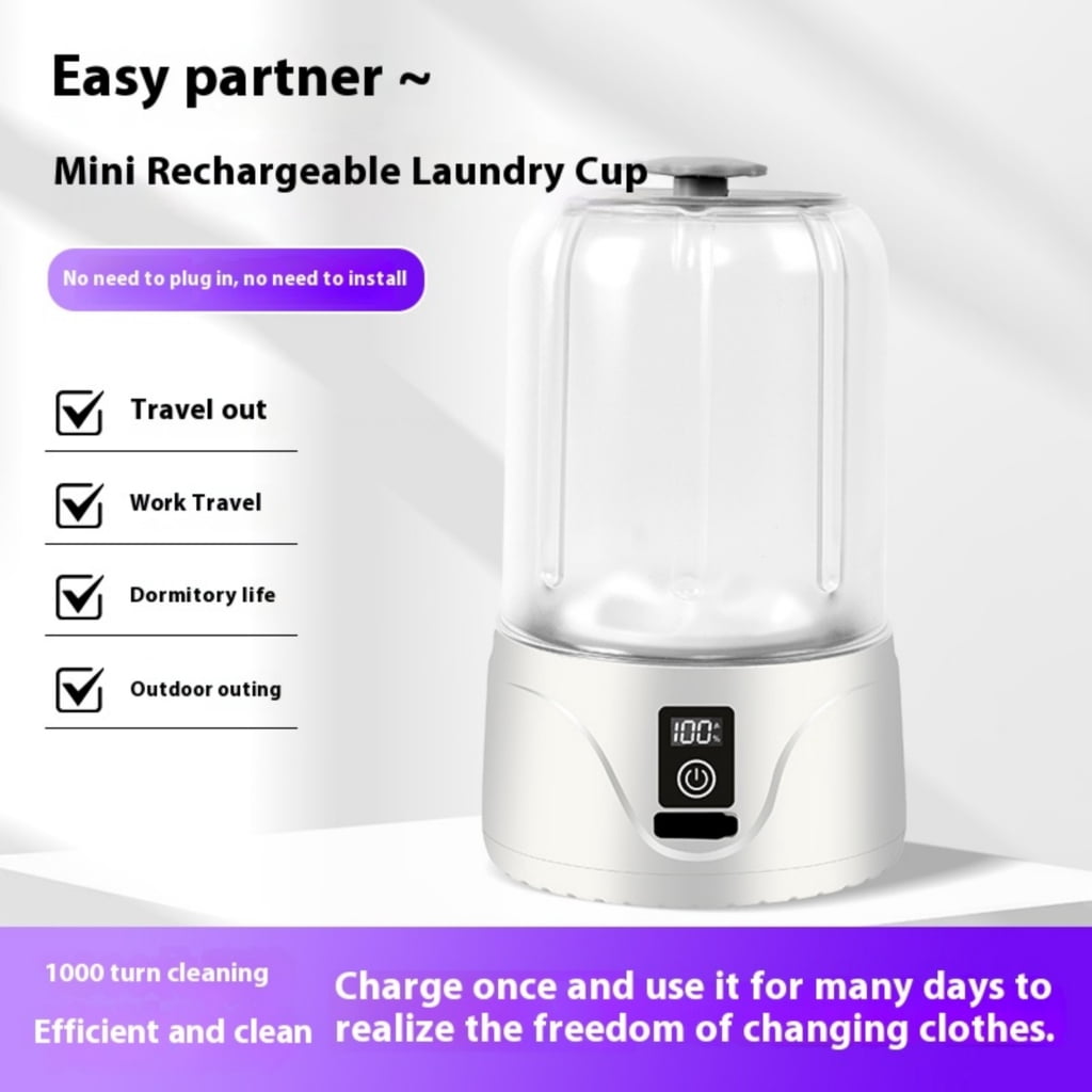 Portable Cordless Mini Washing Machine For Underwear Socks Baby Clothes Travel
