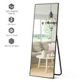 thumbnail image 6 of Neutypechic 70" x 31" Black Large Modern & Contemporary Rectangle Standing Mirror Aluminum Frame with Stand Full Length Mirror Free-Stand or Wall-Mounted for Bedroom, Bathroom, Living Room, 6 of 7