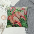 thumbnail image 2 of Nawypu  Tropical Floral and Flamingo Throw Pillow Cover Home Bed Decorations Sofa Cushion Case Couch  Pillowcase Best Gift Square 18x18 inch, 2 of 5