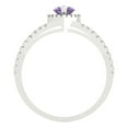thumbnail image 4 of Clara Pucci 14K White Gold 1.2ct Alexandrite Halo Ring for Women, 4 of 7
