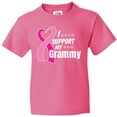 thumbnail image 3 of Inktastic Breast Cancer Awareness I Support My Grammy with Pink Ribbon Youth T-Shirt, 3 of 5