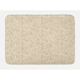 thumbnail image 1 of Pink Floral Bath Mat, Flourish Vintage Nature Pattern with Curlicue Leafy Flowers, Plush Bathroom Decor Mat with Non Slip Backing, 29.5" X 17.5", Beige Pale Pink, by Ambesonne, 1 of 2