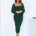 thumbnail image 3 of Vestido largo de manga farol para mujer, elegante vestido de fiesta de cóctel Kuymtek Verde T M para Mujer, 3 of 7