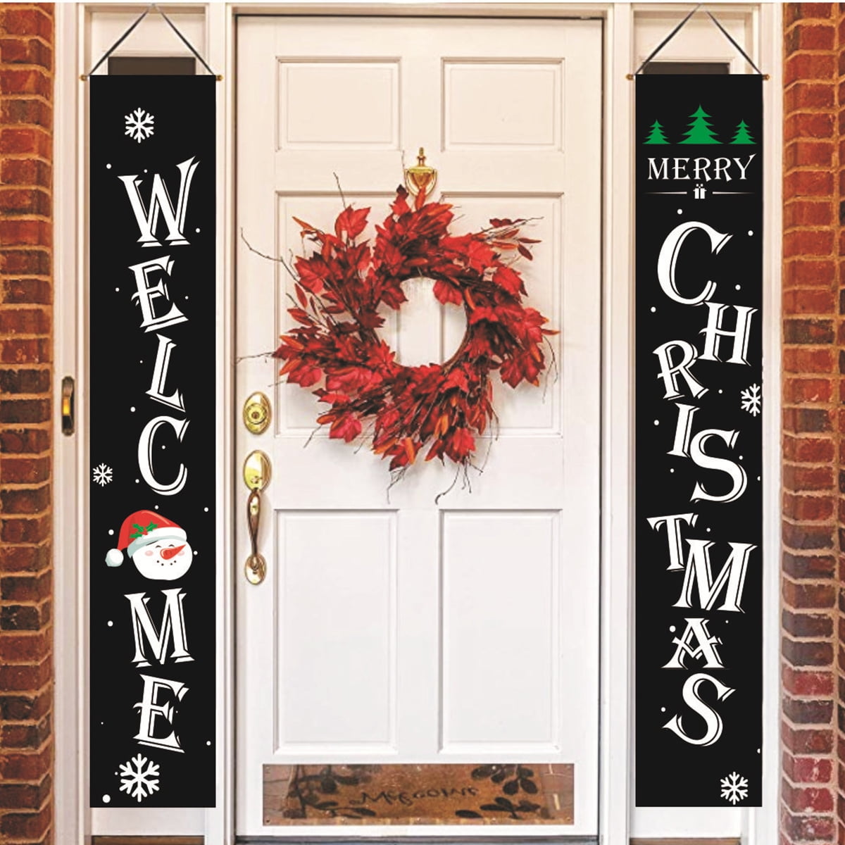 Merry Christmas Banner Outdoor Indoor Decorations Welcome ...