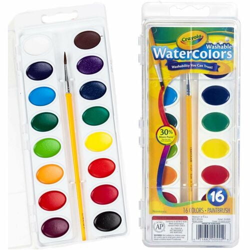 Crayola Washable Watercolor Set, Assorted, 4.90 oz (53-0555) | 5 Sets